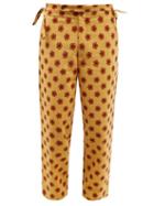 Bode - Orange Daisy Printed Cotton Trousers - Mens - Light Brown Multi