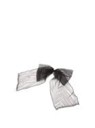 Matchesfashion.com Maison Michel - Wicole Pleated-tulle Bow Hair Clip - Womens - Black