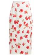 Matchesfashion.com Altuzarra - Stefano Floral Devor Chiffon Midi Skirt - Womens - White Multi