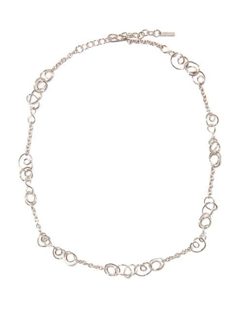 Completedworks - Platinum-plated Recycled Sterling-silver Necklace - Mens - Silver