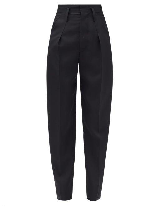 Matchesfashion.com Isabel Marant - Racomisl High-rise Wool-flannel Trousers - Womens - Black
