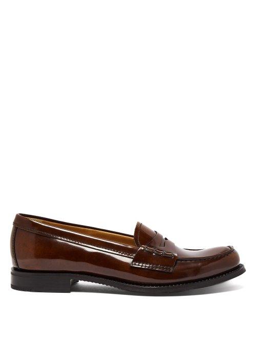 Matchesfashion.com Church's - Annie Polished Leather Loafers - Womens - Tan