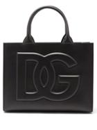 Dolce & Gabbana - Beatrice Medium Dg-embossed Leather Tote Bag - Womens - Black