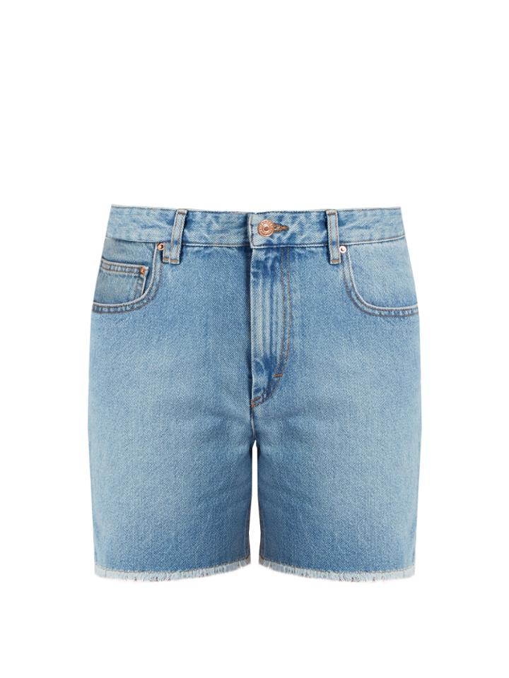 Isabel Marant Étoile Cedar Frayed-hem Denim Shorts