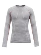 Falke Ess - Wool-tech Wool-blend Jersey Long-sleeved T-shirt - Mens - Grey