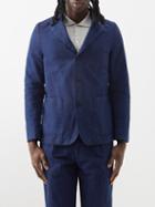 Officine Gnrale - Archer Single-breasted Cotton Suit Jacket - Mens - Dark Blue