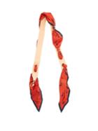 Chloé Silk Scarf-entwined Leather Bag Strap