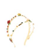 Dolce & Gabbana Double Row Flower-embellished Headband
