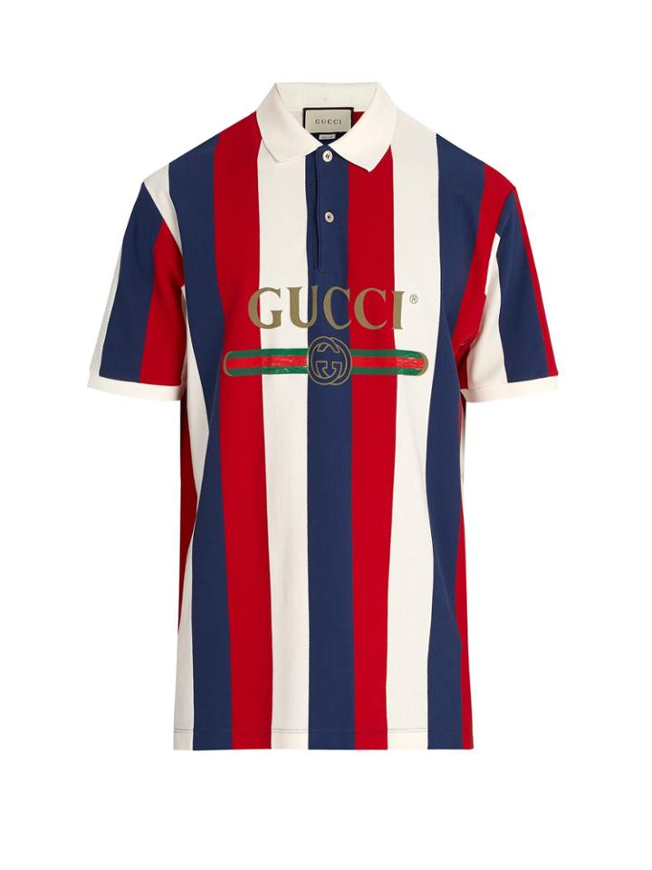 Gucci Baiadera Stripe Polo Shirt