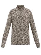 Matchesfashion.com Joseph - Granite Roll-neck Merino-blend Sweater - Womens - Black Multi