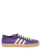 Matchesfashion.com Adidas X Wales Bonner - Nizza Three-stripes Canvas Trainers - Mens - Purple