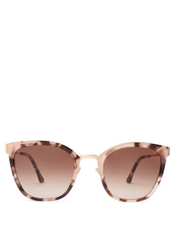 John Dalia Sophie Cat-eye Acetate And Rose-gold Sunglasses