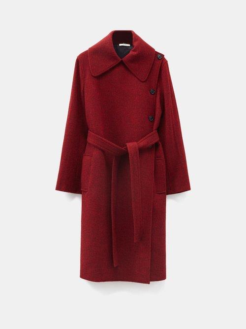 Reluxe - Cline Aw18 Belted Wool Coat - Womens - Red