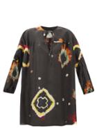 By Walid - Abigail Tie-dye Print Silk Tunic - Womens - Black Print