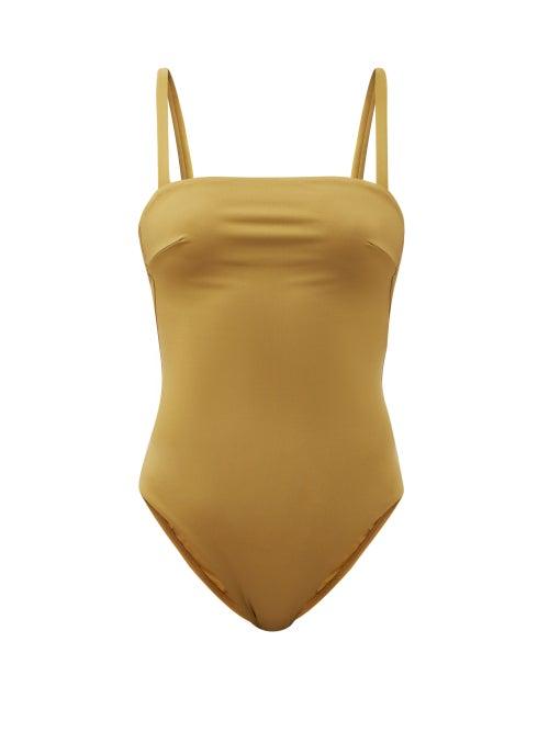 Matchesfashion.com Asceno - Palma Square-neck Swimsuit - Womens - Khaki