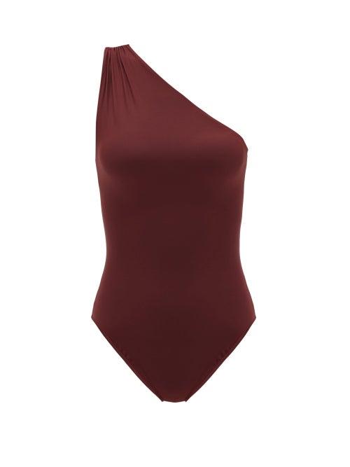 Matchesfashion.com Max Mara Beachwear - Ancella Swimsuit - Womens - Burgundy