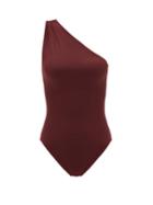 Matchesfashion.com Max Mara Beachwear - Ancella Swimsuit - Womens - Burgundy