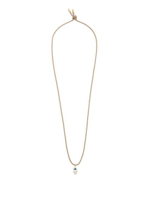 Matchesfashion.com Luis Morais - Hamsa Pendant Necklace - Mens - Brown