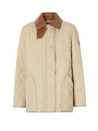 Matchesfashion.com Burberry - Cotswold Vintage Check-lined Quilted Jacket - Womens - Dark Beige