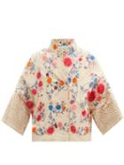 Matchesfashion.com By Walid - Cassie Upcycled Vintage Silk & Wool Jacket - Womens - White Multi