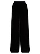 Nili Lotan Harlow High-rise Wide-leg Velvet Trousers