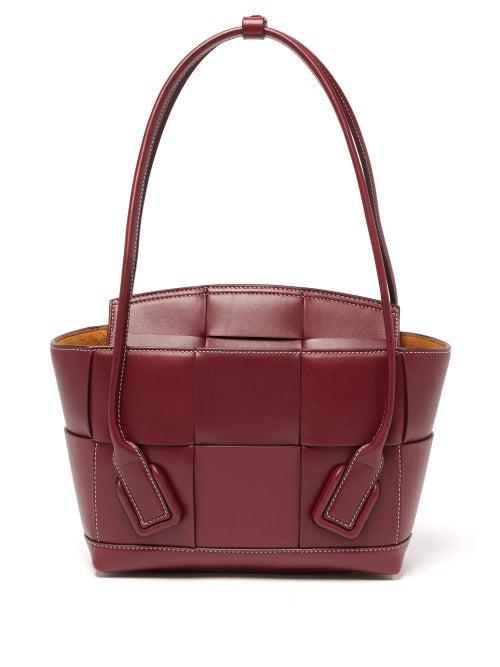 Matchesfashion.com Bottega Veneta - Arco 56 Small Leather Bag - Womens - Burgundy
