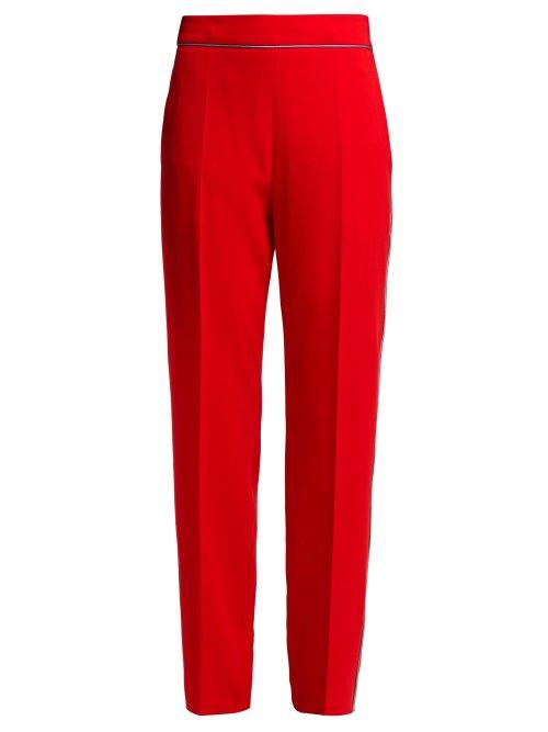 Matchesfashion.com Etro - Slim Leg Cady Trousers - Womens - Red