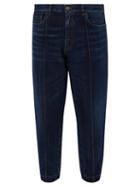 Matchesfashion.com Prada - Gathered Cuff Tapered Jeans - Mens - Dark Indigo