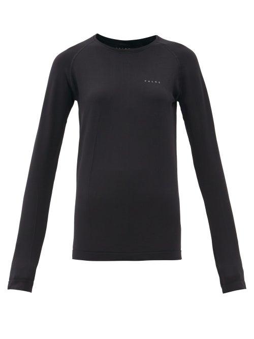 Matchesfashion.com Falke - Arctic Raglan-sleeve Technical-jersey Thermal Top - Womens - Black