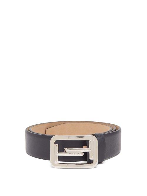 Matchesfashion.com Tod's - Double T Leather Belt - Mens - Navy
