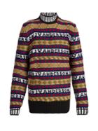 Jw Anderson Logo-intarsia Fair Isle Sweater