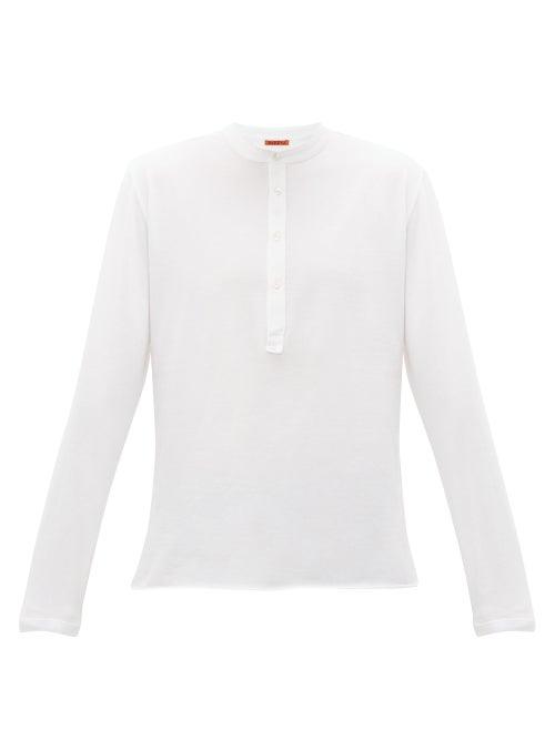 Matchesfashion.com Barena Venezia - Nalin Cotton Henley Shirt - Mens - White