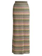 Matchesfashion.com Missoni - Striped Metallic Maxi Skirt - Womens - Multi