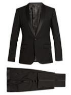 Dolce & Gabbana Shawl-collar Three-piece Wool-blend Tuxedo