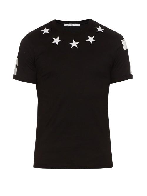 Givenchy Cuban-fit Star-appliqu T-shirt