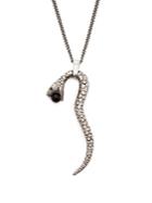 Saint Laurent Snake Pendant Necklace
