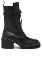 Khaite - Cody Lace-up Leather Boots - Womens - Black