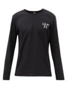 Mens Rtw More Joy By Christopher Kane - More Joy-embroidered Cotton Long-sleeve T-shirt - Mens - Black