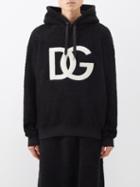 Dolce & Gabbana - D & G-logo Fleece Hoodie - Mens - Black White