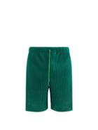 Matchesfashion.com Homme Pliss Issey Miyake - Technical-pleated Mesh Shorts - Mens - Green