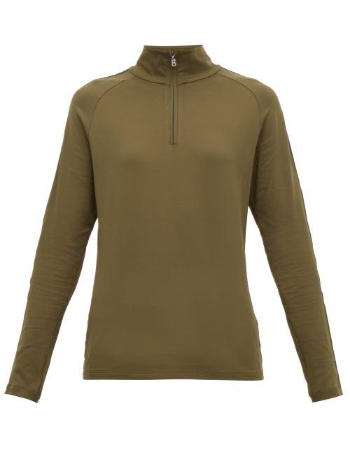 Matchesfashion.com Bogner - Hayden Logo Stripe Technical Thermal Top - Womens - Khaki