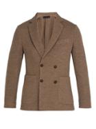 Matchesfashion.com Thom Sweeney - Knitted Cashmere And Wool Blend Blazer - Mens - Beige