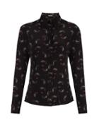 Rockins Guns & Roses-print Silk-crepe Shirt