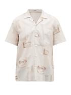 Matchesfashion.com Commas - Colosseum-print Cotton Shirt - Mens - Ivory Multi