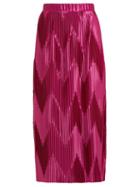 Matchesfashion.com Givenchy - Pleated Satin Midi Skirt - Womens - Pink