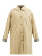 A.p.c. - Lou Single-breasted Cotton-blend Twill Coat - Womens - Beige