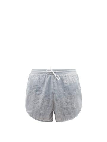 7 Days Active - Logo-print Mesh Running Shorts - Mens - Light Grey