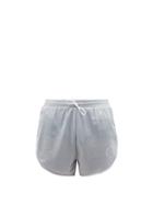 7 Days Active - Logo-print Mesh Running Shorts - Mens - Light Grey
