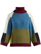 See By Chloé Patchwork Roll-neck Wool Sweater
