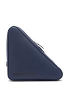 Matchesfashion.com Balenciaga - Triangle Pochette M Leather Clutch - Womens - Blue